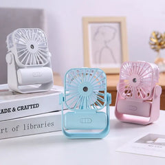 USB Desk Fan With Spray Rechargeable