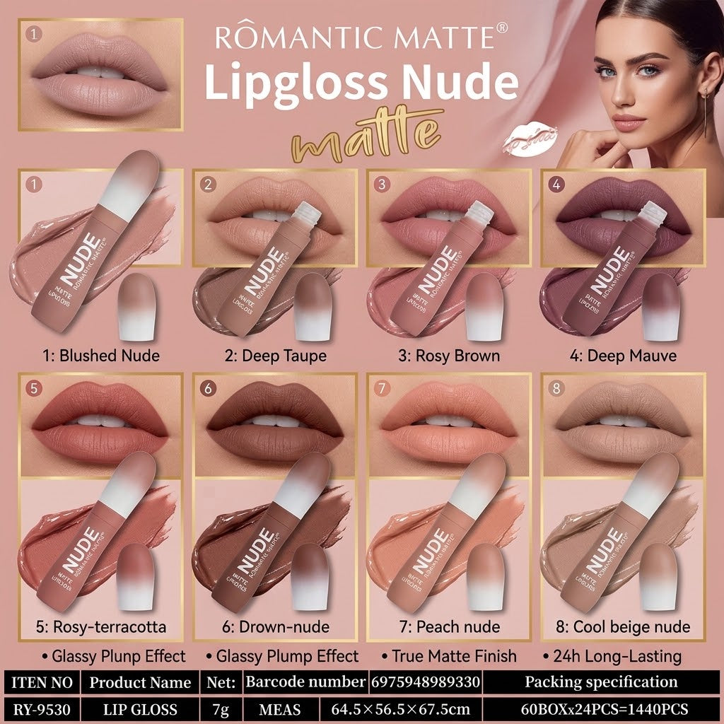 Romantic Matte Nude Lip Gloss