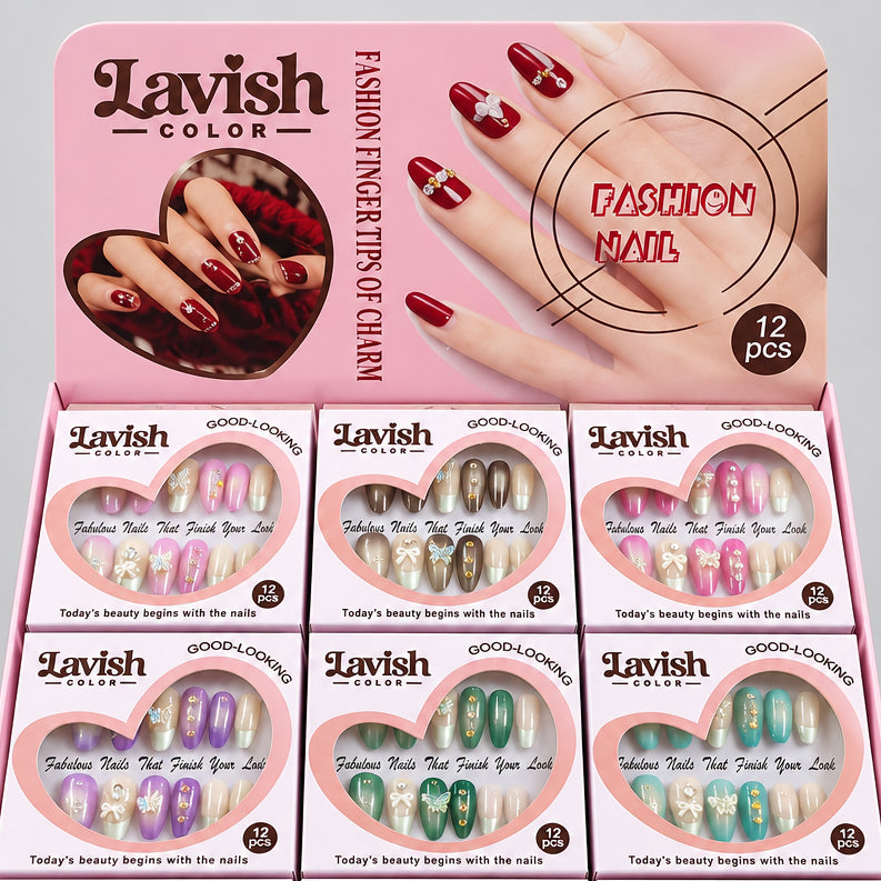 Lavish Color Crystaltastic Press On Fashion Nails