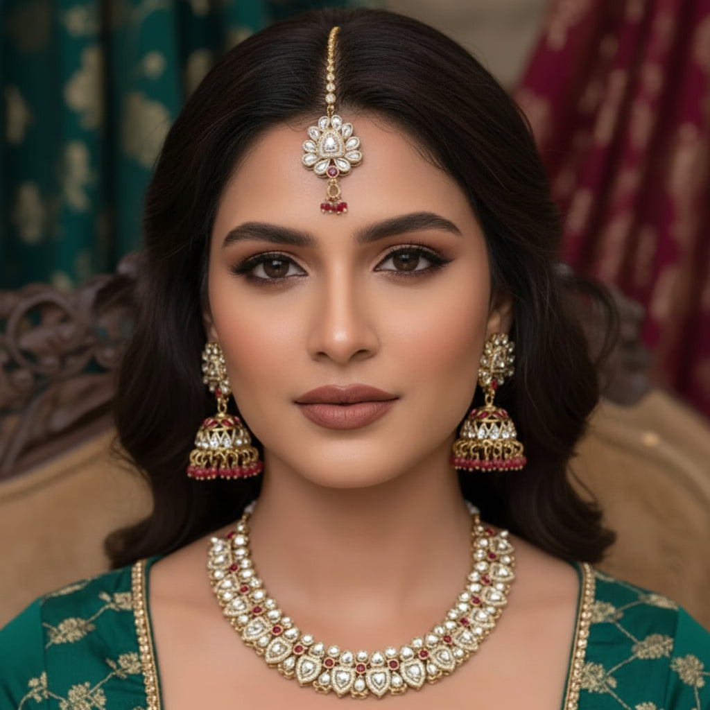 Dabbi Kundan Antique Complete Jewelry Set