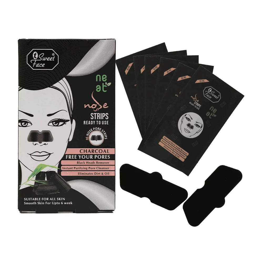 Sweet Face Charcoal Nose Pore Cleansing Strips - 6 Strips