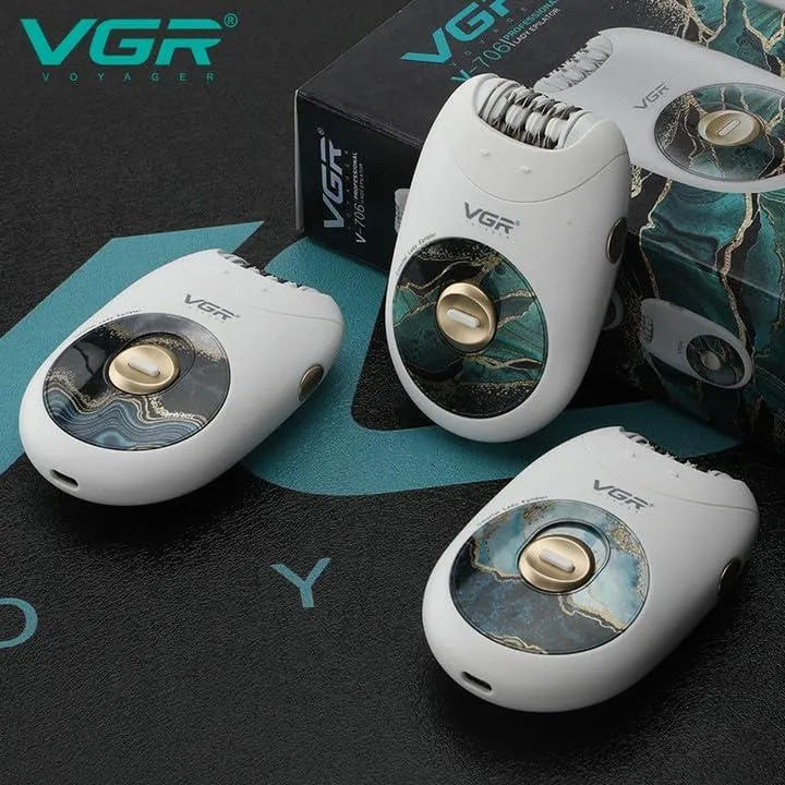 VGR V-706 Cordless Professional Women Epilator with 18 Tweezers