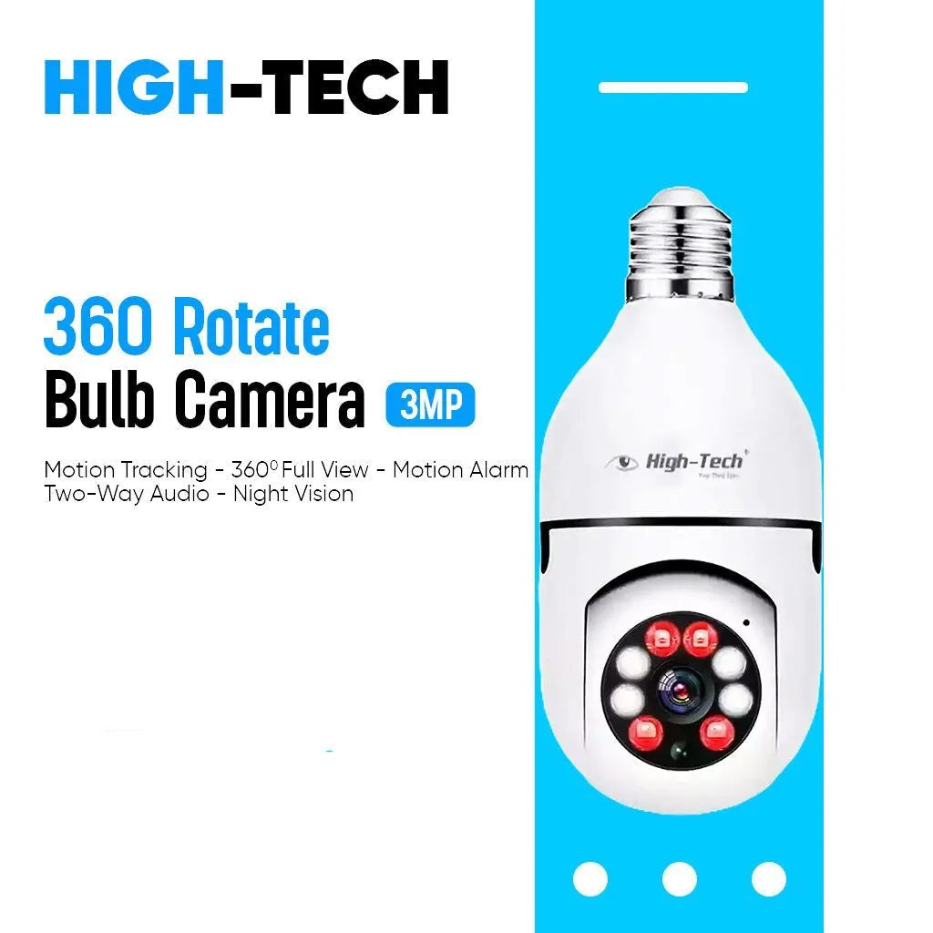 360 Degree Wireless Wifi Light Bulb Security Camera