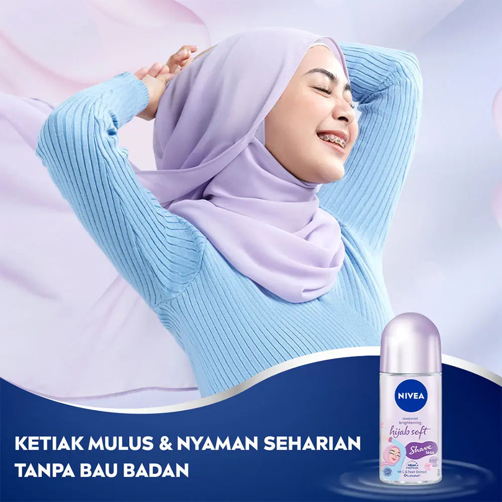 Nivea Deo Roll On Shave Less Hijab Soft - 50ml