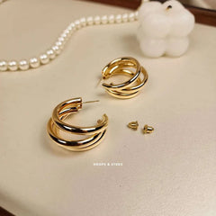 Stainless steel Triloops - Studs / Earrings - Each Pair