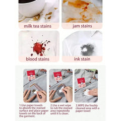Portable Clothes Stain Remover Wet Wipes