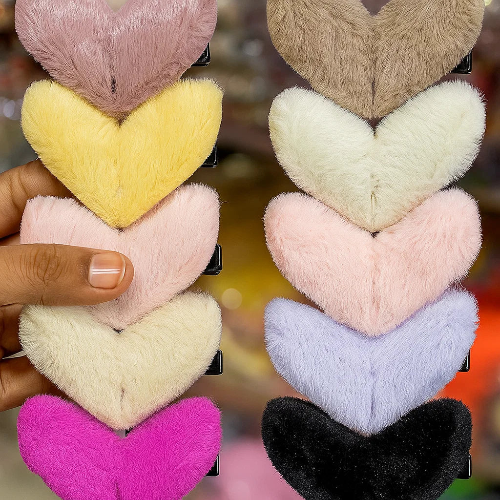 Heart Hair Clip - 12 Pcs