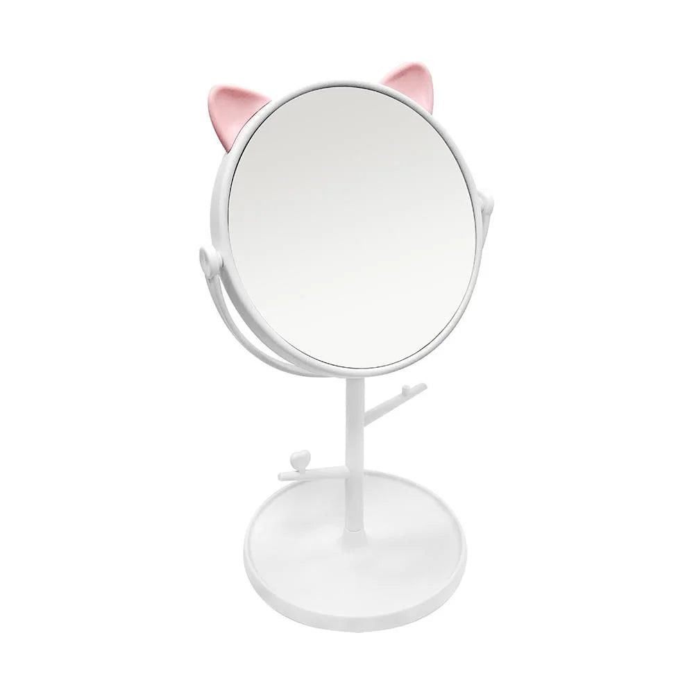 Cat Ear Makeup Mirror with Stand