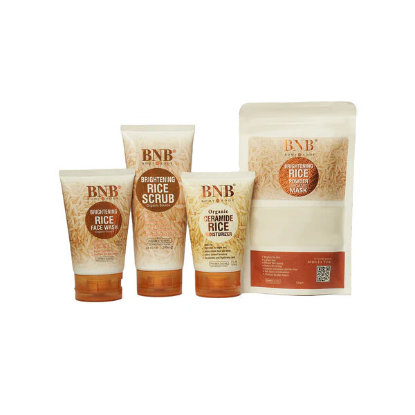 BNB Rice Bliss Bundle (Rice Extract Kit + Organic Rice Ceramide Moisturizer - 120ml)