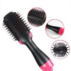 One Step Hot Air Brush - Dryer + Straightener with Gift Hair Hold Spray