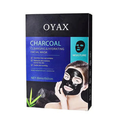 Oyax Charcoal Cleansing & Hydrating Facial Mask - 30ml x 10slices
