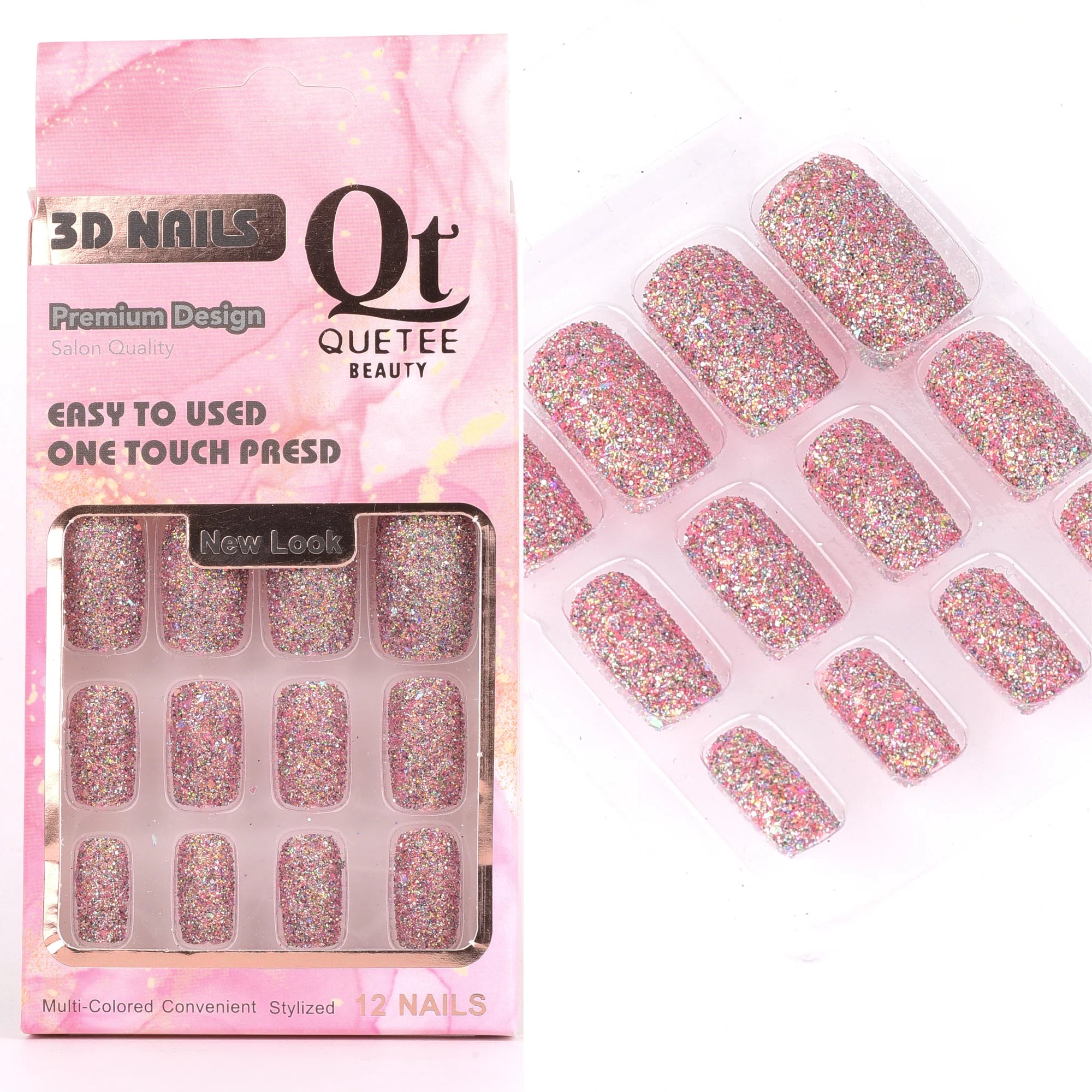 Quetee Beauty  3D Nails Premium Design Twenty Two