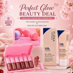 Perfect Glow Beauty Deal – Lip Gloss Set + Silk Touch Milk-Cream