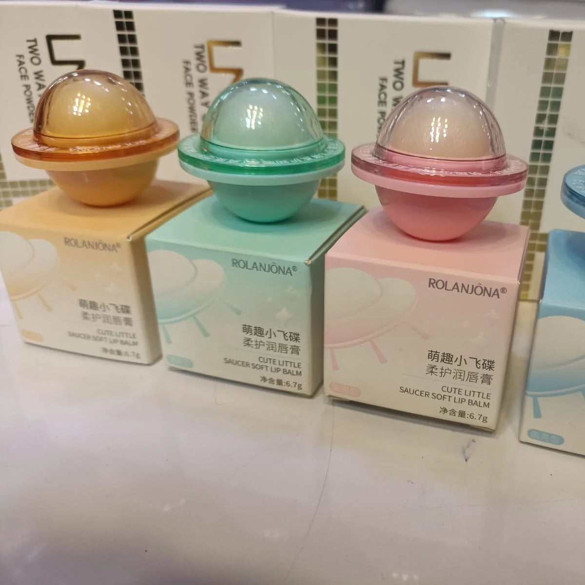 ROLANJONA Cute Little Saucer Soft Lip Balm – 4pcs Set