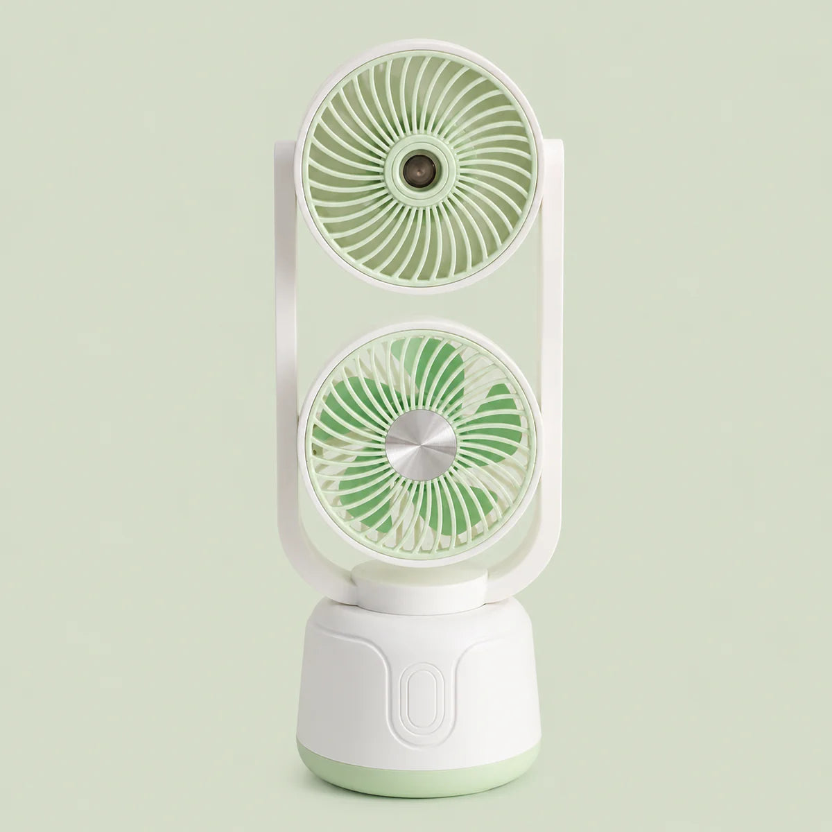Rechargeable Dual Head Cooling Mist Fan, Children's Student Fan, Desktop Water Mist Fan
