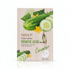 Haokali Fruits Gelato Remove Acne Cucumber Sheet Mask - 10 PCS