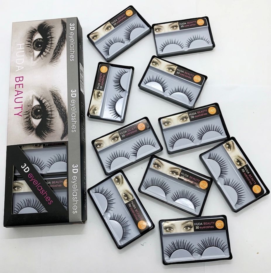 Huda Beauty 3D handmade eyelash - 10 Pcs Set