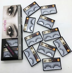 Huda Beauty 3D handmade eyelash - 10 Pcs Set