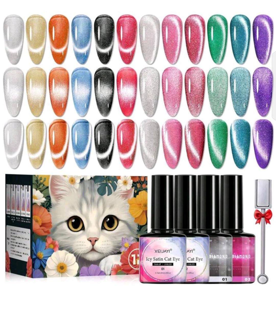 Xeijayi  Cat Eye Magnetic UV Gel - 13Pcs