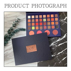 36 Colors Eyeshadow + 4 Blusher CVB Makeup Pallete