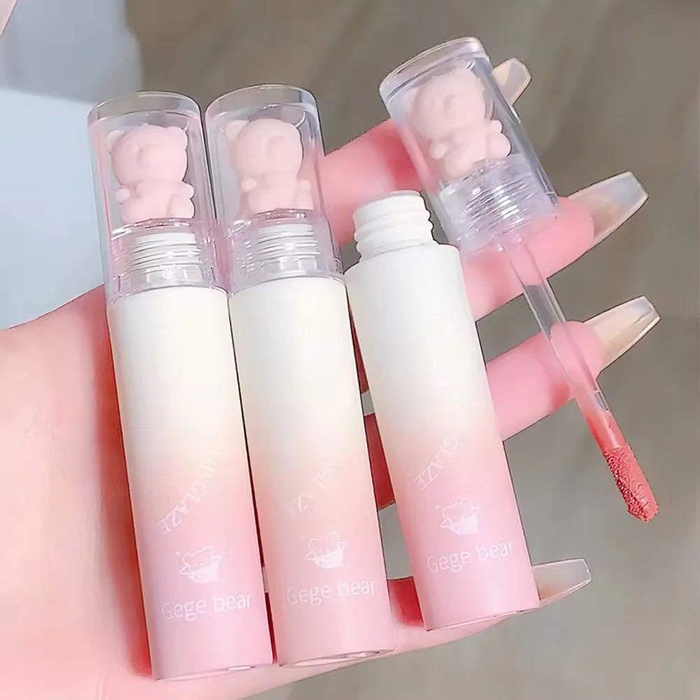 Gege Bear - Cartoon Matte Lip Gloss - 6 Pcs Set