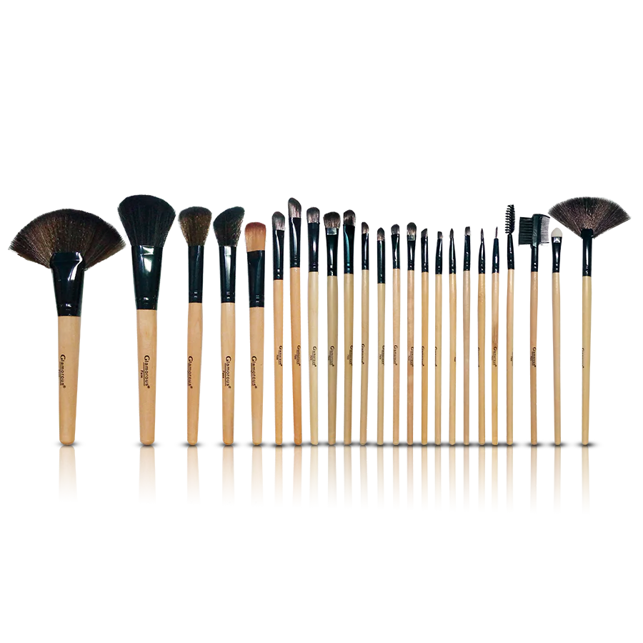 Glamorous Face 24 Piece Leather Brushset