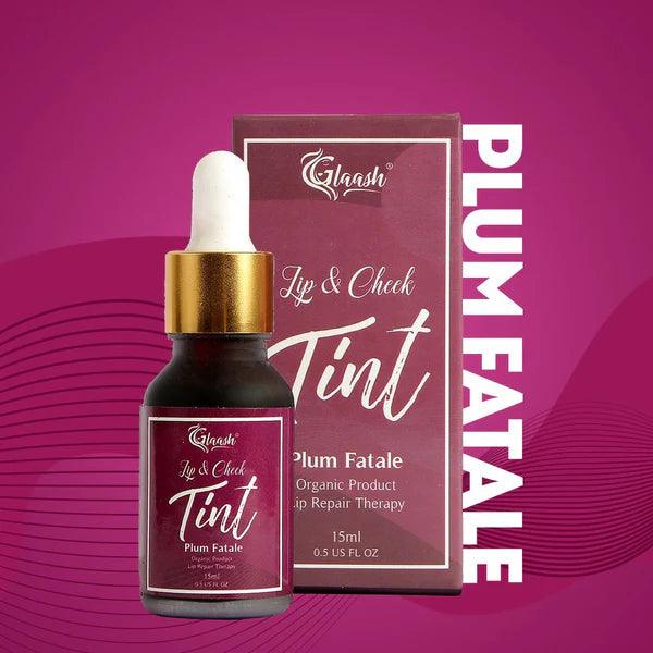 Glaash Lip Cheek Tint Water Based Plum Fatale - 15ml