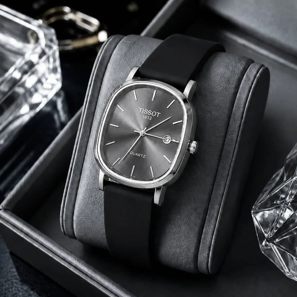 Tissot Oval Dial Silicone Strap Quartz Watch