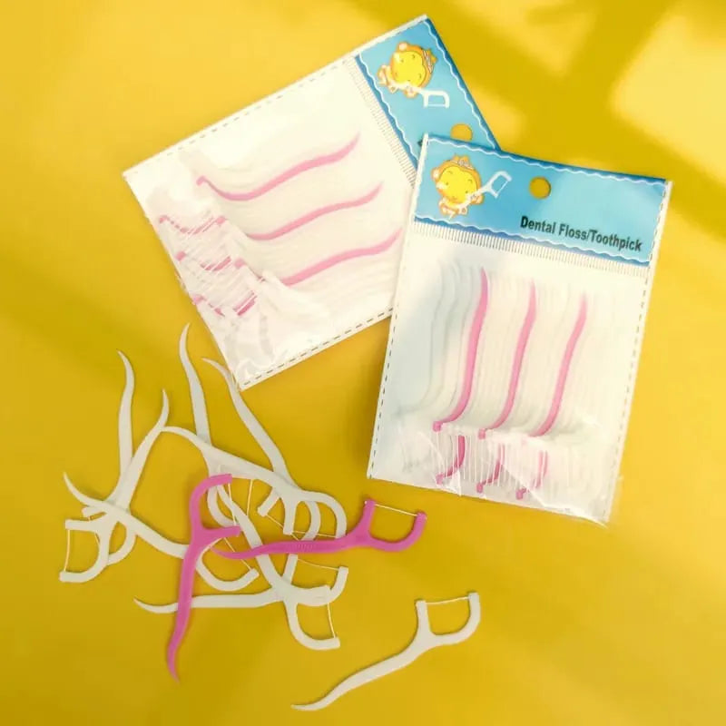 Disposable Floss Dental Cleaning Toothpick Stick - 25pcs