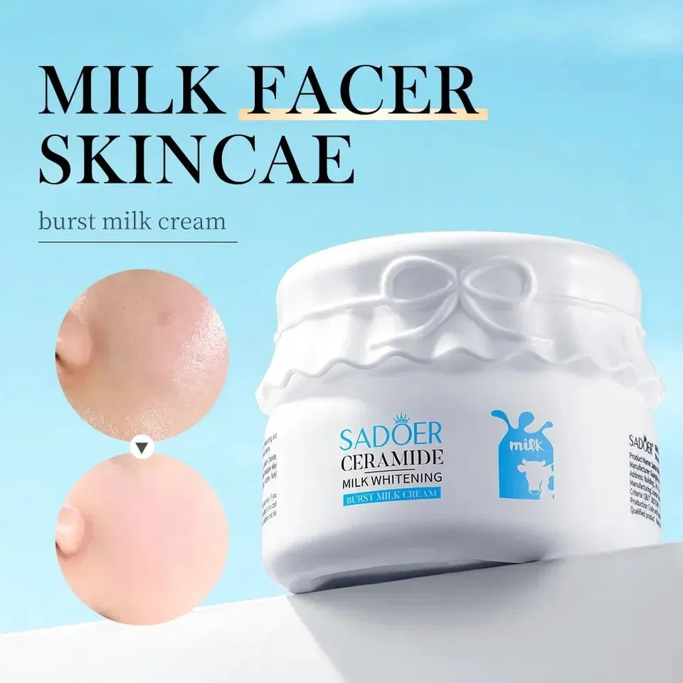 SADOER Milk Whitening Cream – Ceramide Glow & Moisture - 120g
