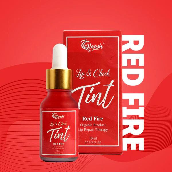 Glaash Lip Cheek Tint Water Based Red Fire - 15ml
