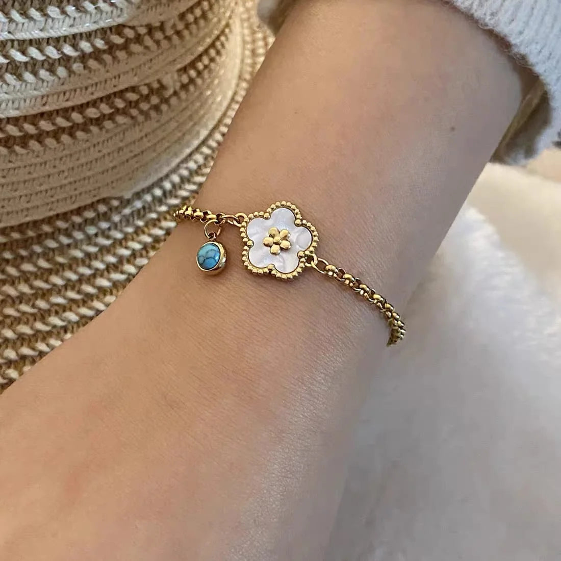 Flower Stainless Steel Bracelet