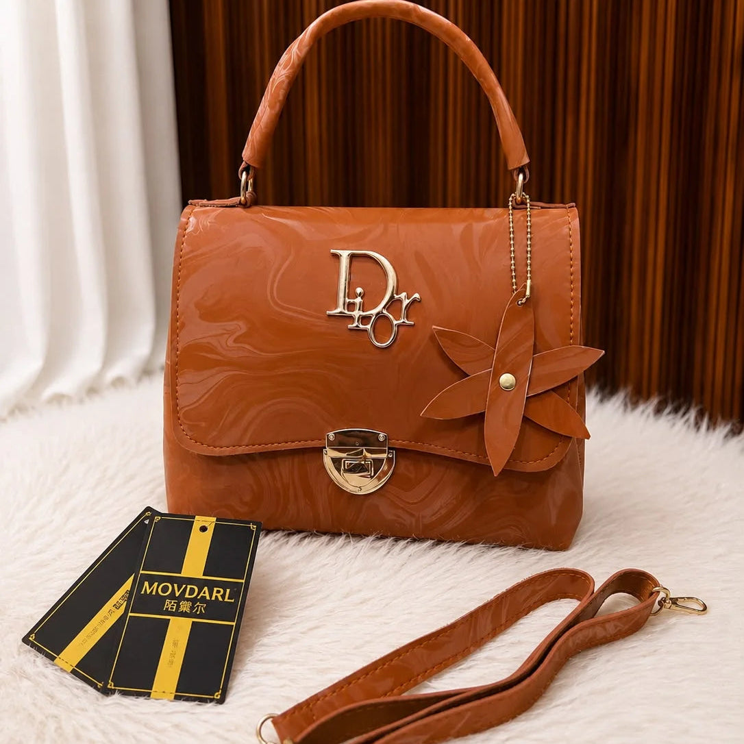 MOVDARL Marble Pattern Top Handle Crossbody Handbag