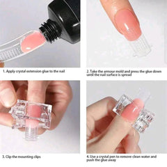 Crystal Extension Gel False Nail Mold Fixing Clip - Each