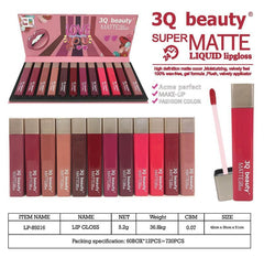 3Q Beauty Matte Lipgloss Long Lasting Set of 12