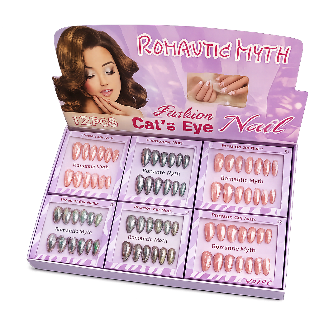 Romantic Myth Holographic Cat Eye Press-On Nails
