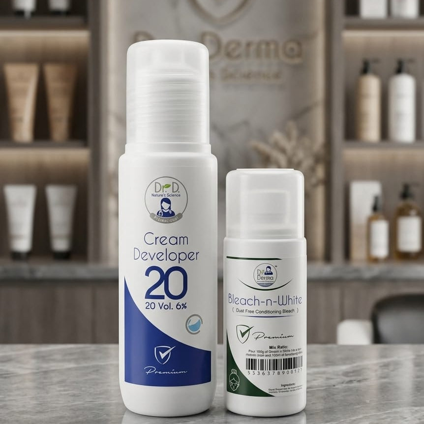 Dr. Derma Cream Developer 20 Vol 6% and Bleach-n-White Set