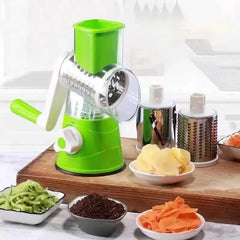 Manual, Hand-Crank Rotary Vegetable Cutter & Grater