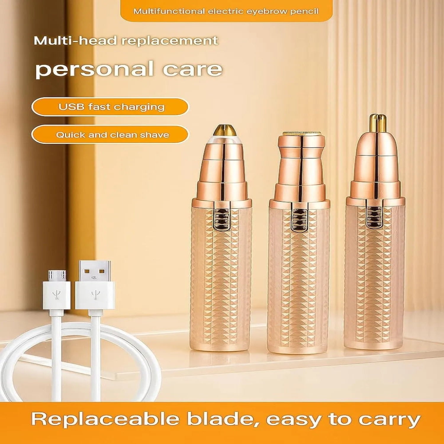 3‑in‑1 Flawzbss Hair Removal & Eyebrow Trimmer
