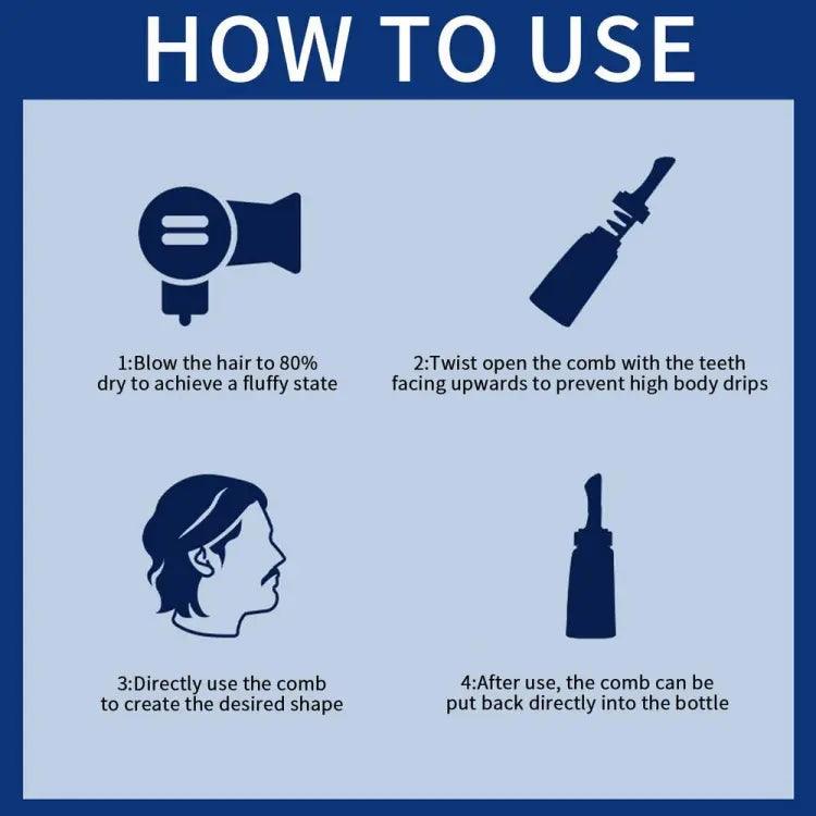 Veze Styling Head Oil Gel 2-In-1 Hair Styling With Comb