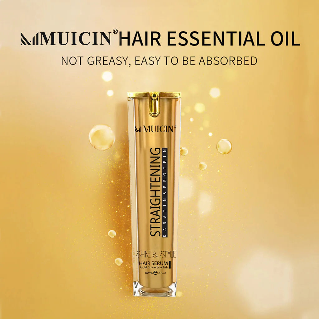 Muicin Gold Shine Style Hair Straightening Serum - 50ml
