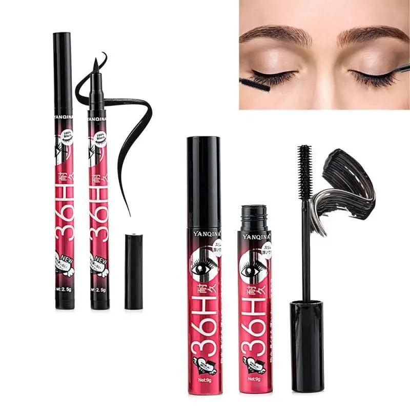 36H Longlasting Curl Waterproof Mascara With Sketch Eyeliner