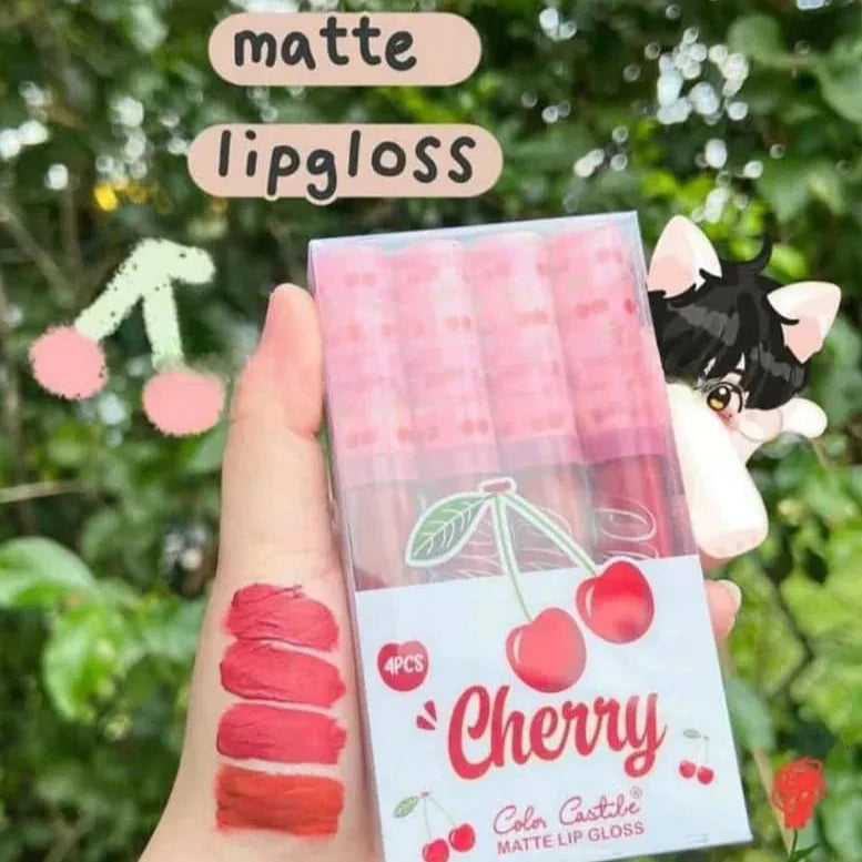 Color Castle Long Lasting Matte Lip Gloss - 4Pcs