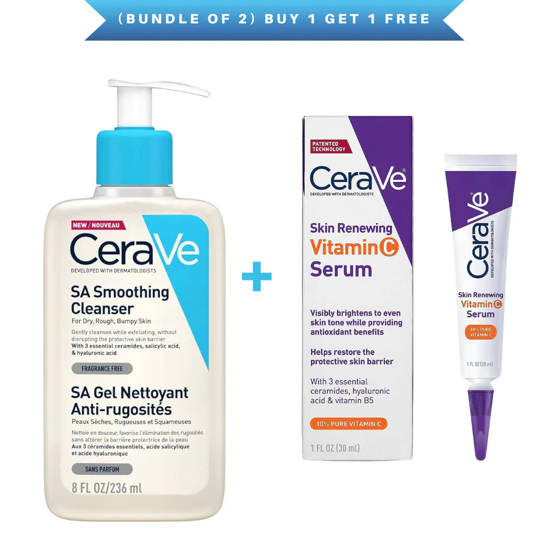 Cerave (Bundle of 2) SA Smoothing Cleanser + Serum
