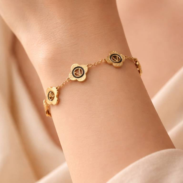 Stainless Steel Women Gold-Plated Anti-Tarnish Wraparound Bracelet - Each