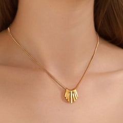 Stainless Steel Geometry String Sector Shape Pendant