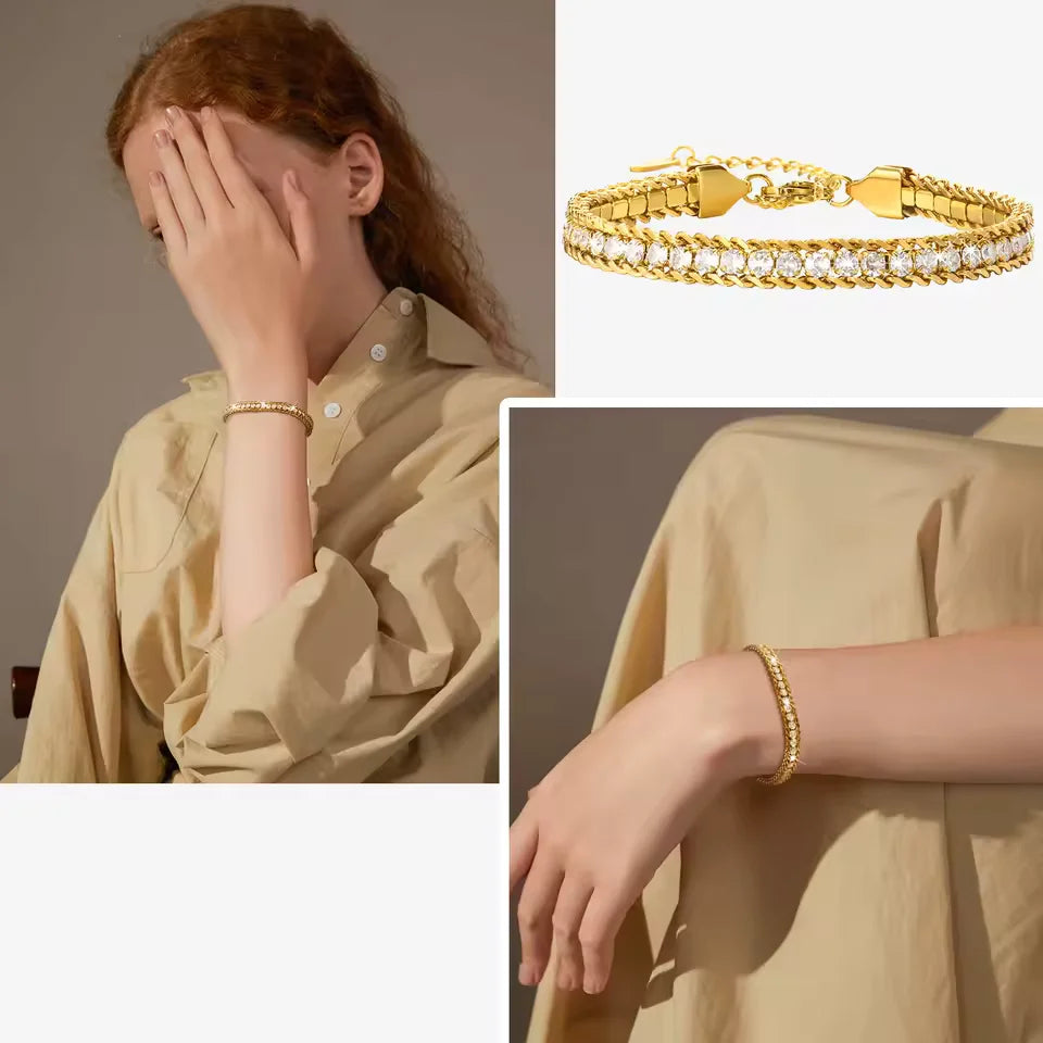 Stainless Steel Stone Bracelets for Women - Each
