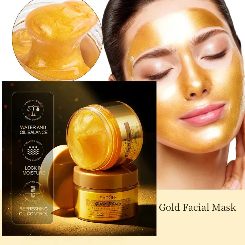 SADOER Gold Shiny Moisturizing Soothing Oil Control Refreshing Facial Mask - 120g