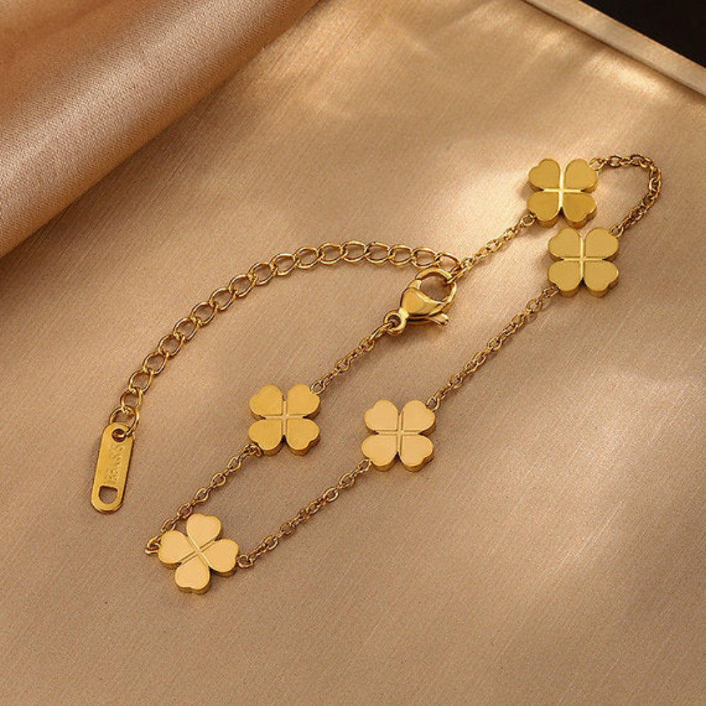 Stainless Steel Clover Bracelet - Each