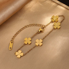 Stainless Steel Clover Bracelet - Each